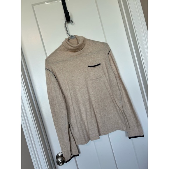 Vilagallo Women's Nina Knit Turtleneck Sweater Long Sleeve Cream Size XL - Picture 2 of 11